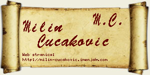 Milin Čučaković vizit kartica